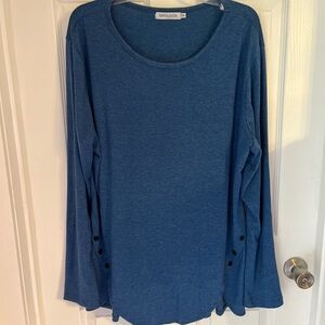 Misslook Women's plus Blue Top